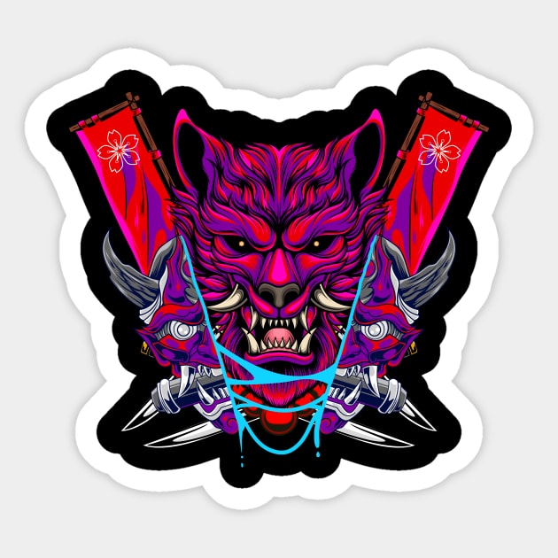 Japanese Wolf 1.2 Sticker by Harrisaputra